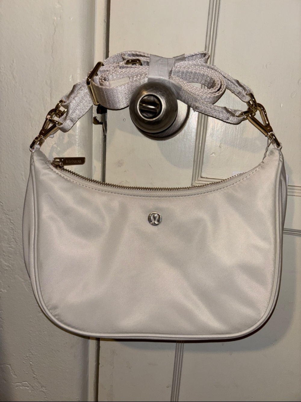 lululemon athletica Cream/Off-White Shoulder Bag with Adjustable Strap